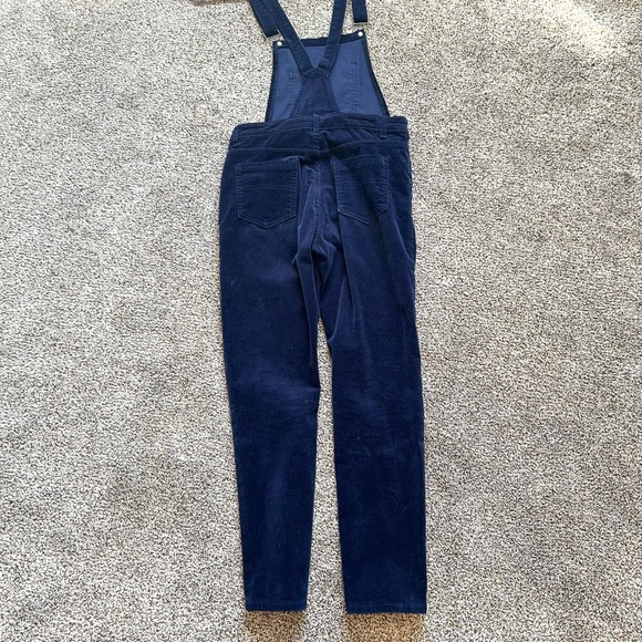 Dark Blue Corduroy Overalls - Picture 2 of 3